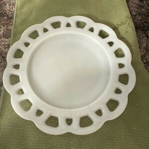 Milk Glass Salad Plate